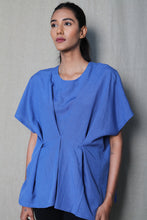 Load image into Gallery viewer, Pleated blue top