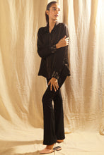 Load image into Gallery viewer, Black dazzling cuff shirt