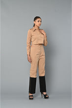 Load image into Gallery viewer, Beige and black co-ord set