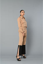 Load image into Gallery viewer, Beige and black co-ord set