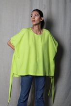 Load image into Gallery viewer, Side tie up neon top
