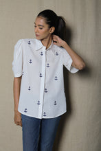 Load image into Gallery viewer, White anchor shirt
