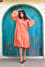 Load image into Gallery viewer, Orange Flared Dress
