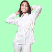Load image into Gallery viewer, White Shirt with Neon Green detailing
