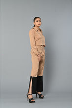 Load image into Gallery viewer, Beige and black co-ord set
