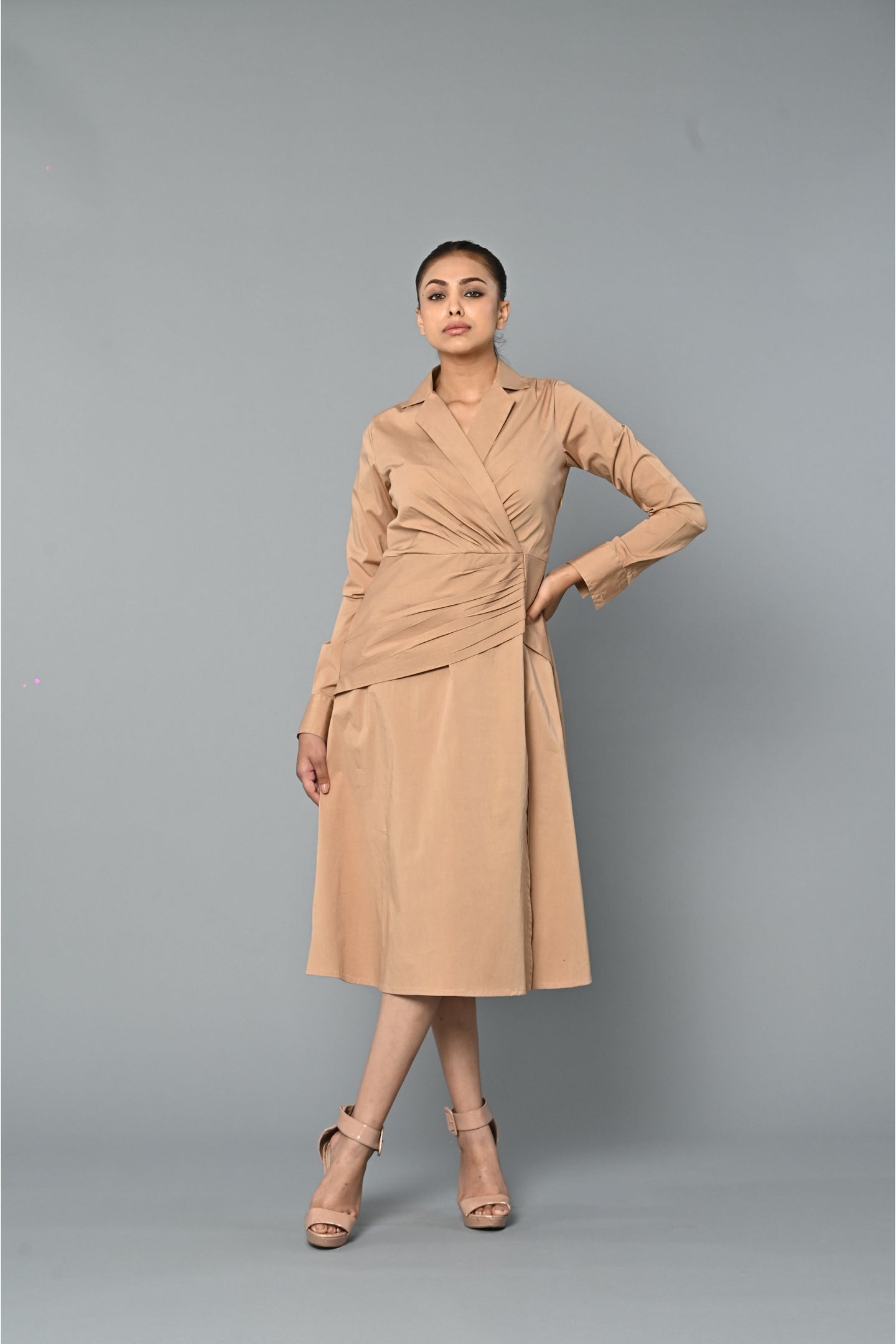 A line slit dress